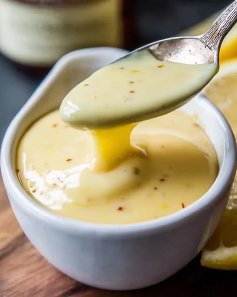 Easy Blender Hollandaise Sauce prepared in a blender.