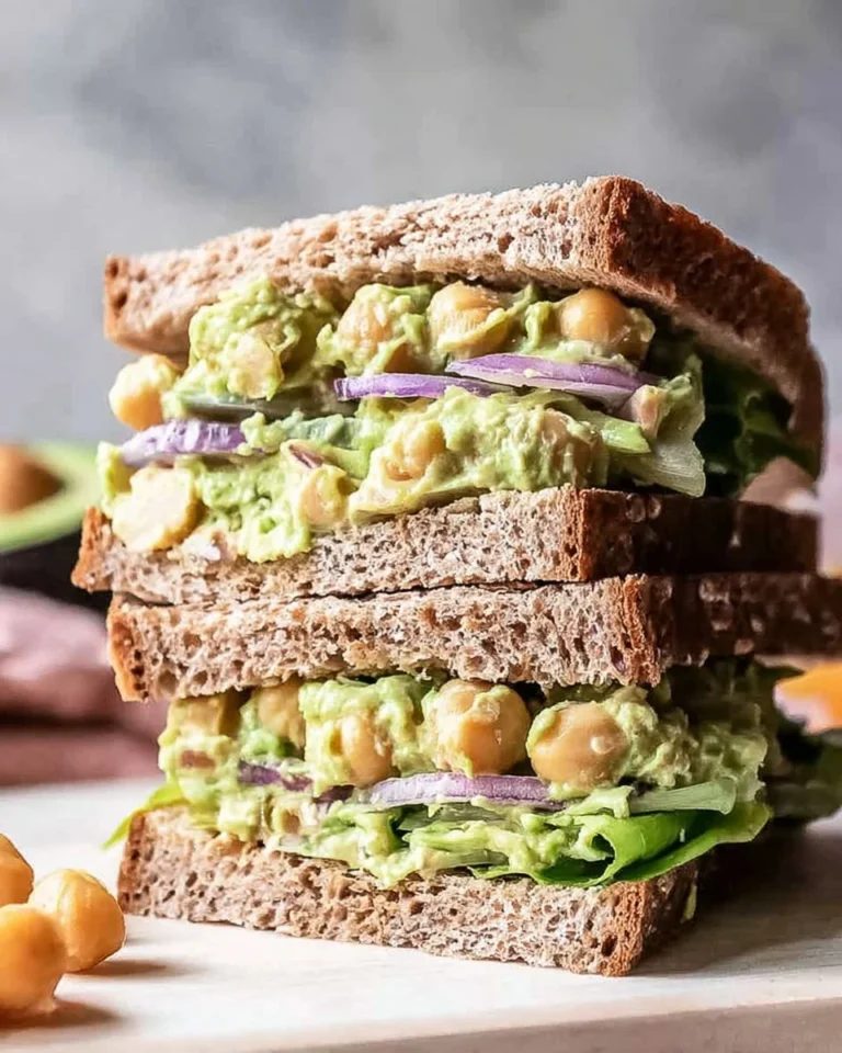 Delicious easy chickpea salad sandwich on whole grain bread