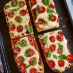 Delicious homemade French Bread Pizza with fresh toppings and melted cheese.