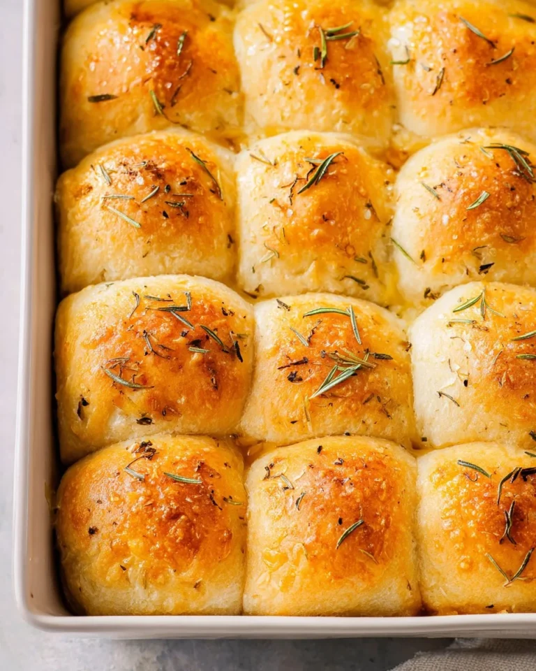 Freshly baked Garlic Herb Rolls ready to serve