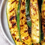 Delicious grilled zucchini and squash served at a summer barbecue.