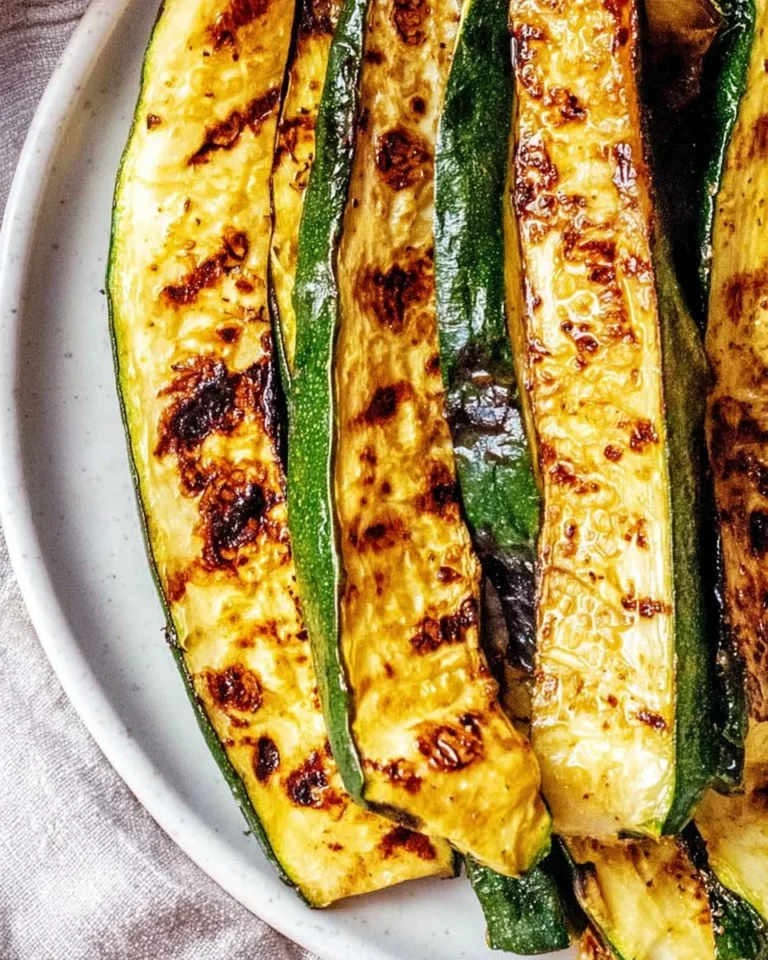 Delicious grilled zucchini and squash served at a summer barbecue.