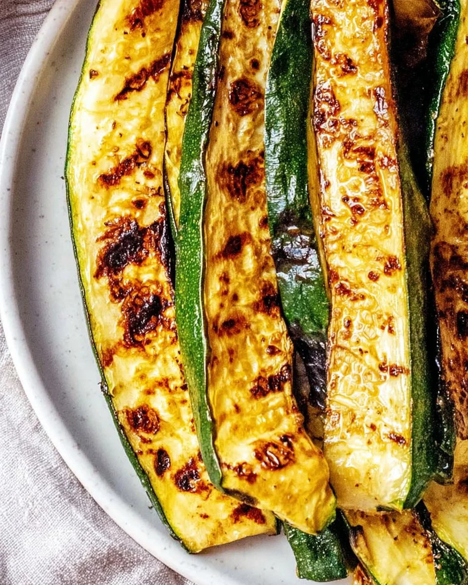 Delicious grilled zucchini and squash served at a summer barbecue.