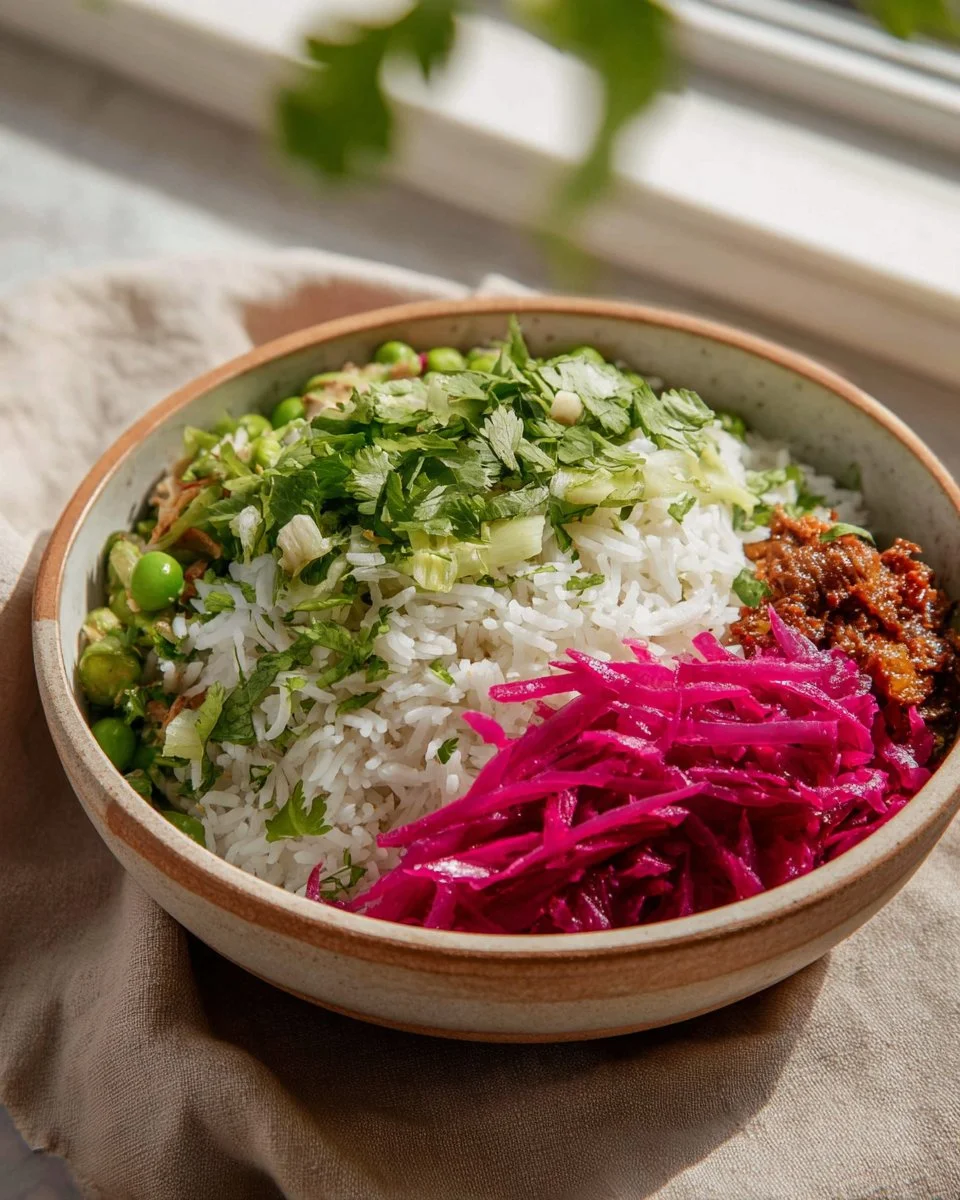 High fiber white rice in a bowl, a nutritious food choice for health enthusiasts.