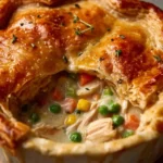 Ina Garten's flavorful vegetable pot pie with fresh vegetables and flaky crust