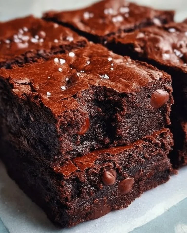 Delicious high-protein Greek yogurt brownies topped with chocolate chips