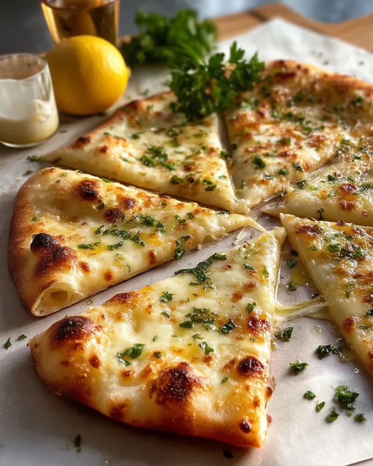 Delicious Lemon Pizza topped with fresh herbs and citrus zest