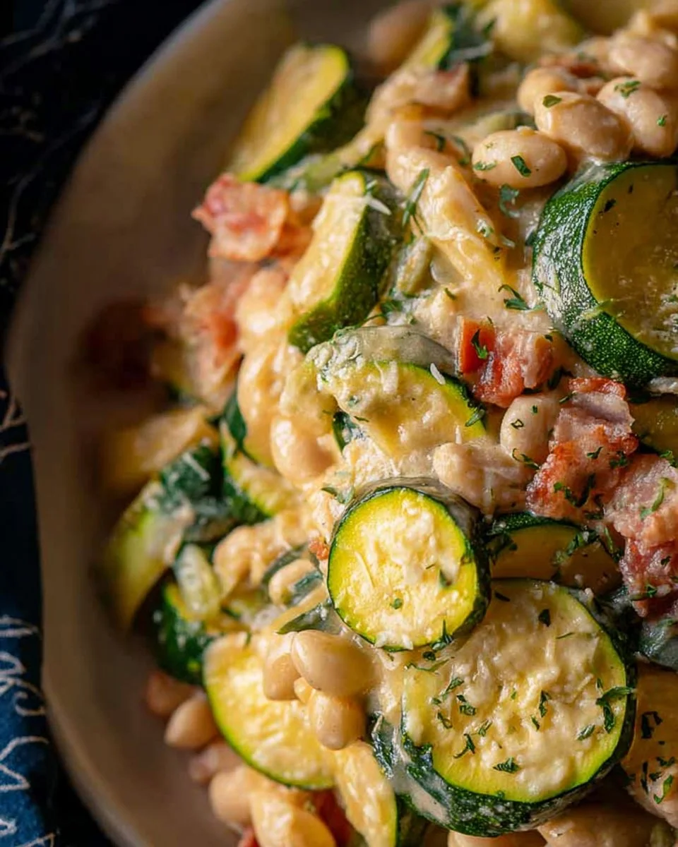 Delicious Marry Me Zucchini and Beans dish with fresh vegetables and beans