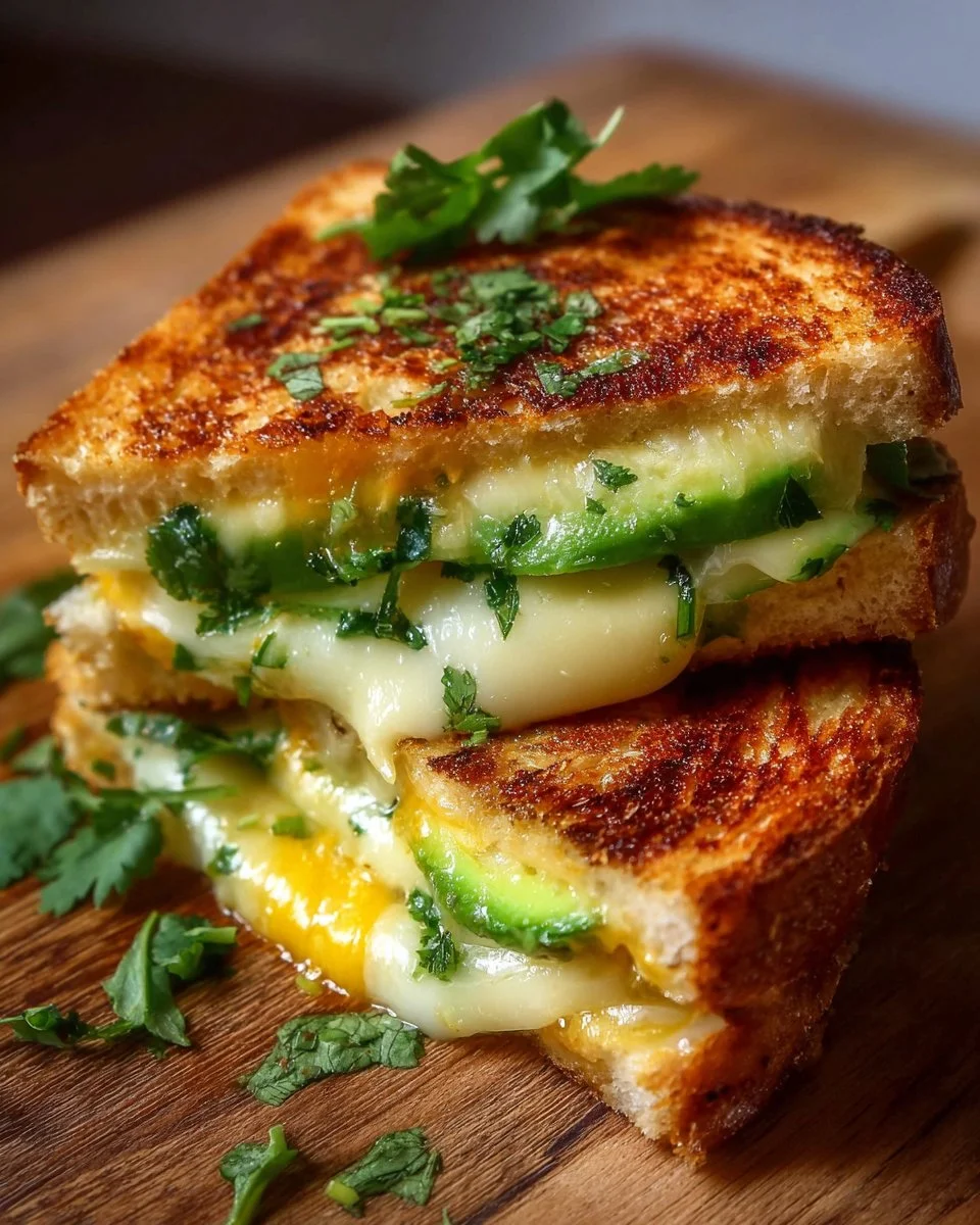 Delicious Mexican cheese sandwich with melted cheese and fresh toppings
