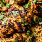 Delicious Mexican chicken marinade with cilantro and lime for grilling.