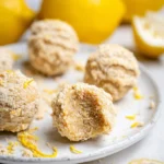 Delicious no bake lemon balls on a plate, perfect for dessert lovers.