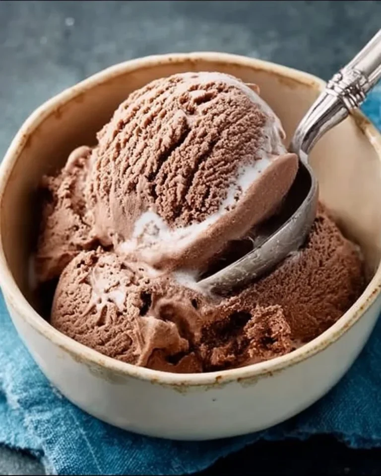 Delicious no churn chocolate ice cream in a bowl with chocolate shavings