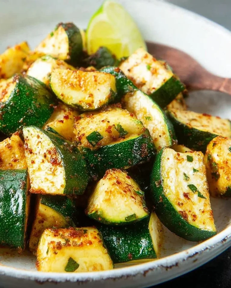 Delicious oven roasted zucchini slices, seasoned and cooked to perfection
