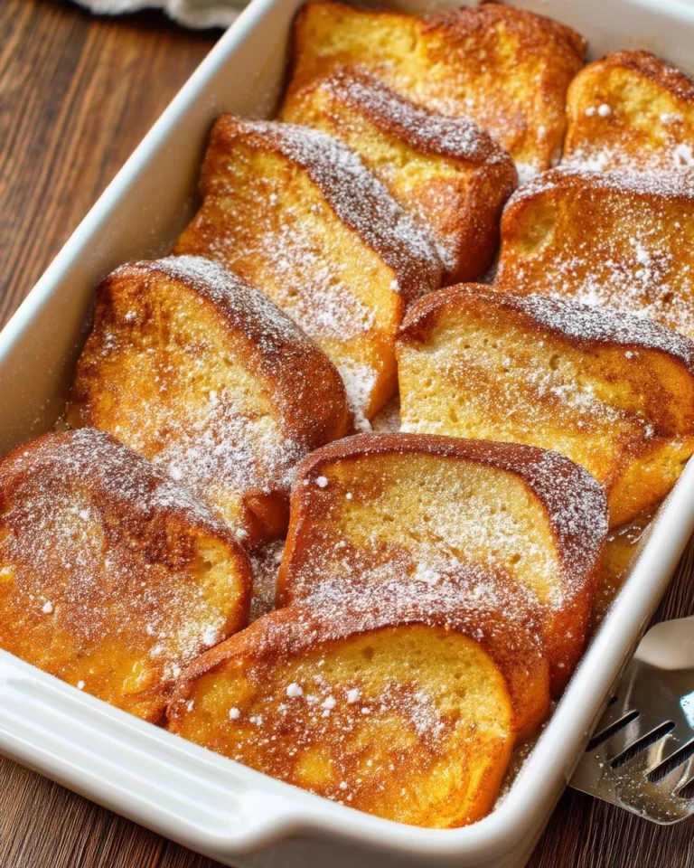 Delicious Overnight French Toast Bake fresh out of the oven