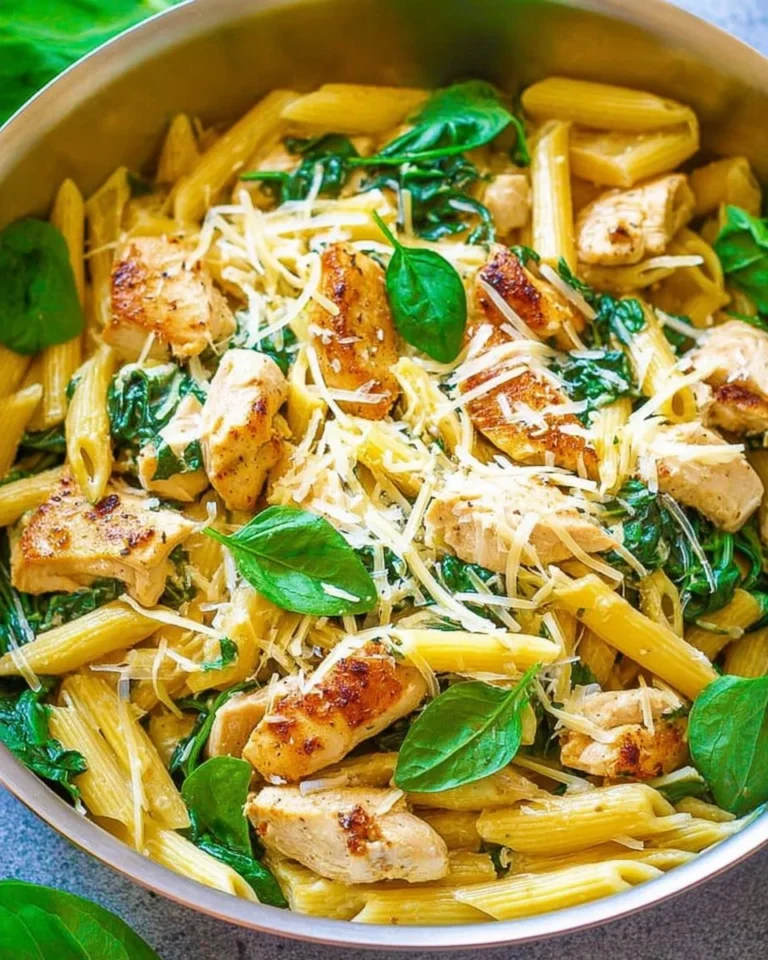 Plate of Parmesan Chicken served with Spinach Pasta