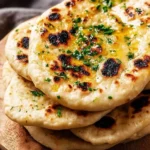 Quick and easy Greek yogurt naan bread served with fresh ingredients