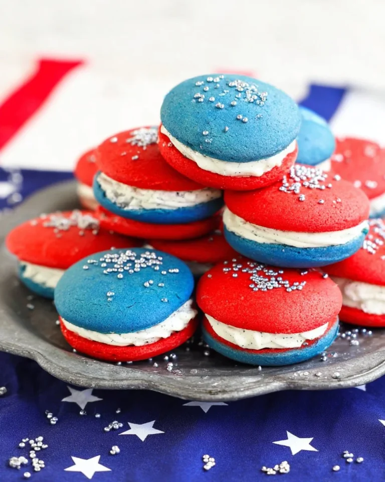 Red, white and blue cookie sandwiches for festive celebrations