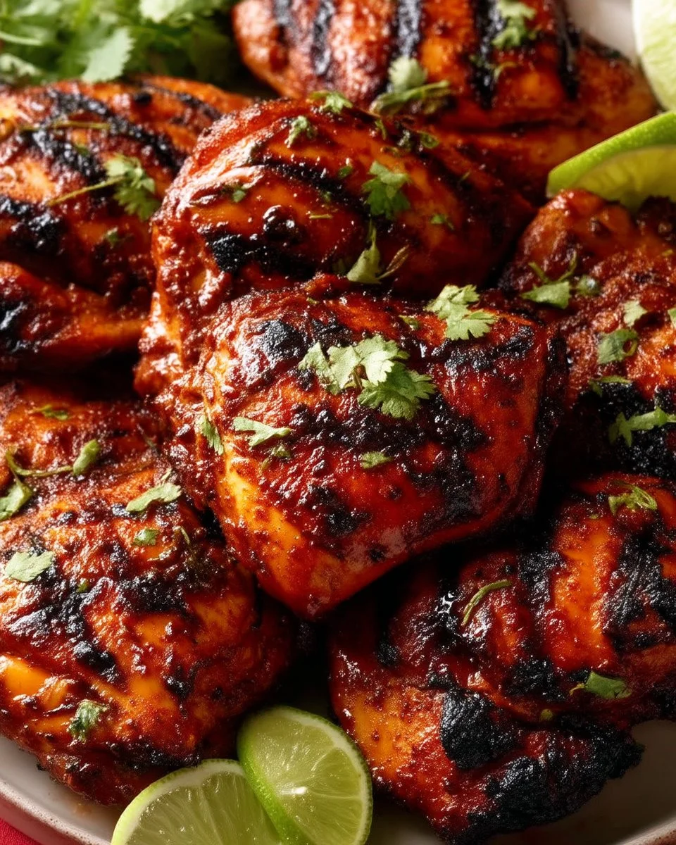 Golden brown roast chicken ready to serve with herbs and spices