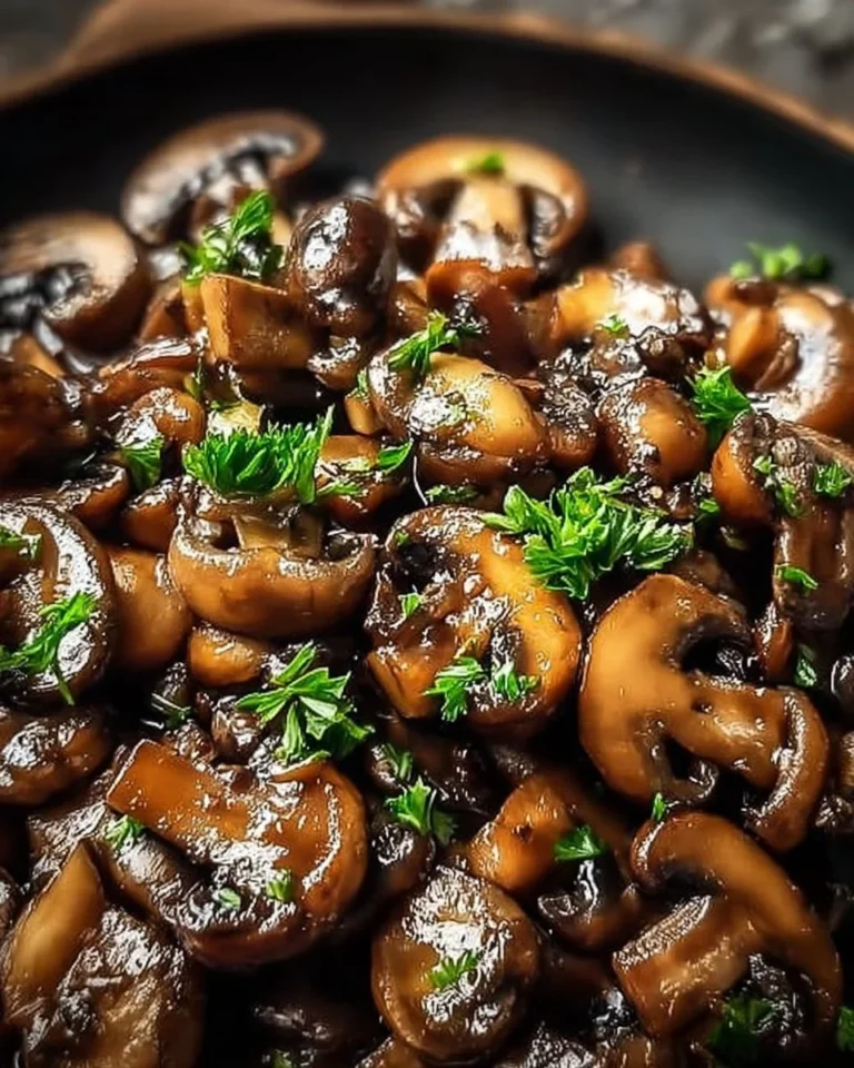 Dish of savory cowboy mushrooms showcasing bold flavors and vibrant ingredients.