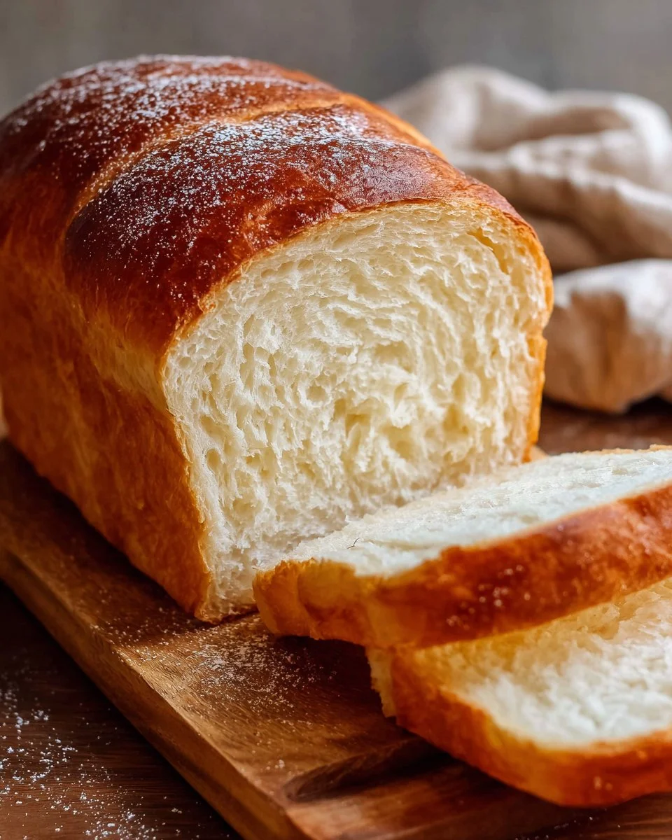 Deliciously soft and fluffy sourdough sandwich bread ready for sandwiches.