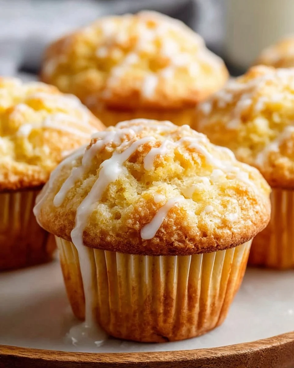 Delicious soft vanilla muffins fresh from the oven
