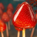 Tanghulu - Traditional Chinese snack with fruits coated in syrup