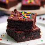 Delicious homemade Cosmic Brownies topped with colorful sprinkles