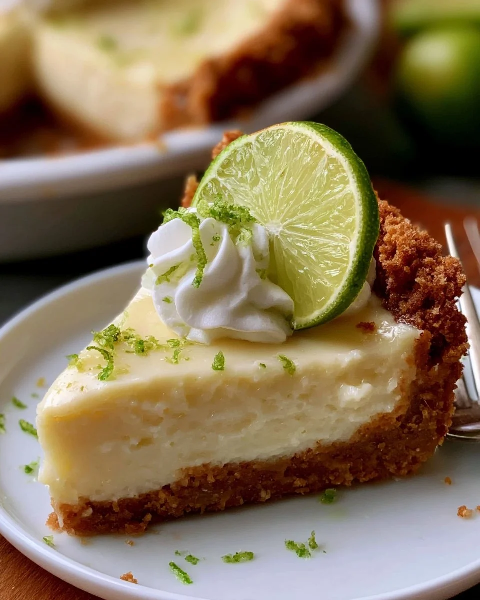 Delicious gluten free key lime pie with a creamy filling and graham cracker crust
