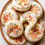Delicious homemade healthier Lofthouse cookies with colorful frosting.