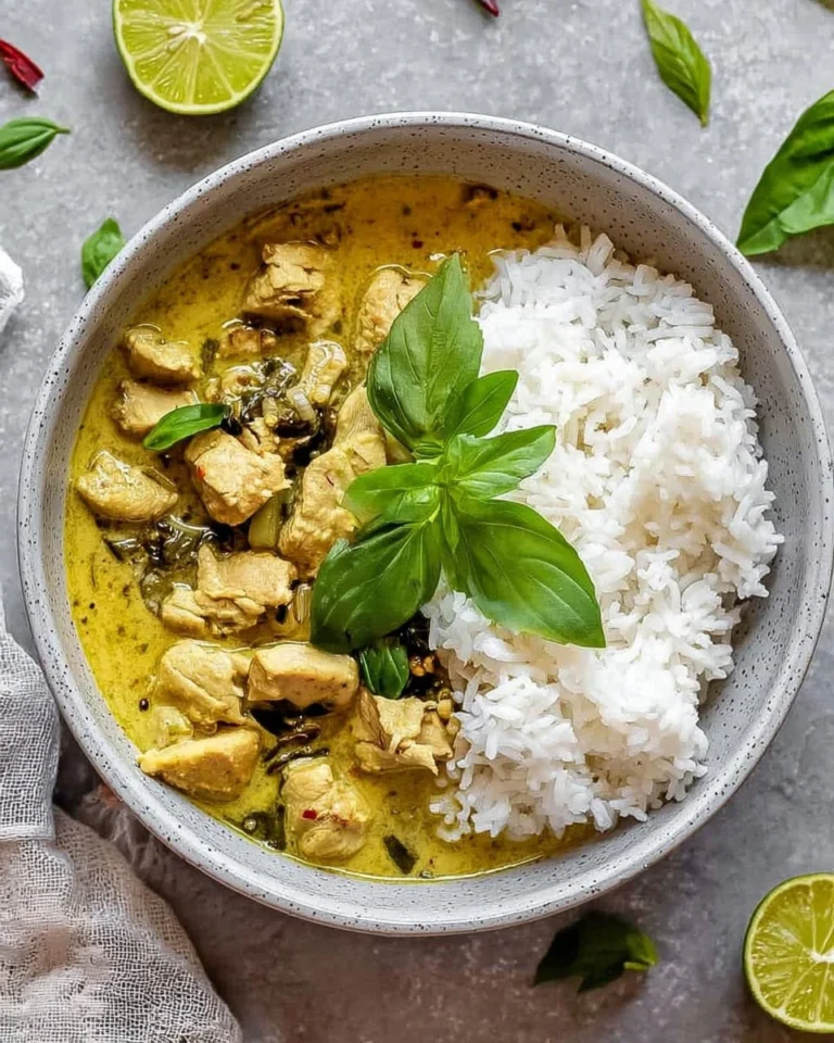 A bowl of easy dairy-free Instant Pot chicken curry with aromatic spices.