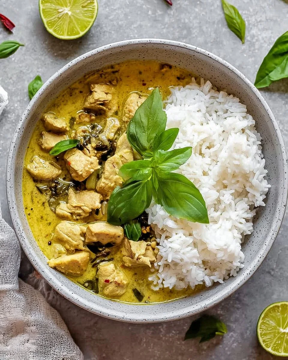 A bowl of easy dairy-free Instant Pot chicken curry with aromatic spices.
