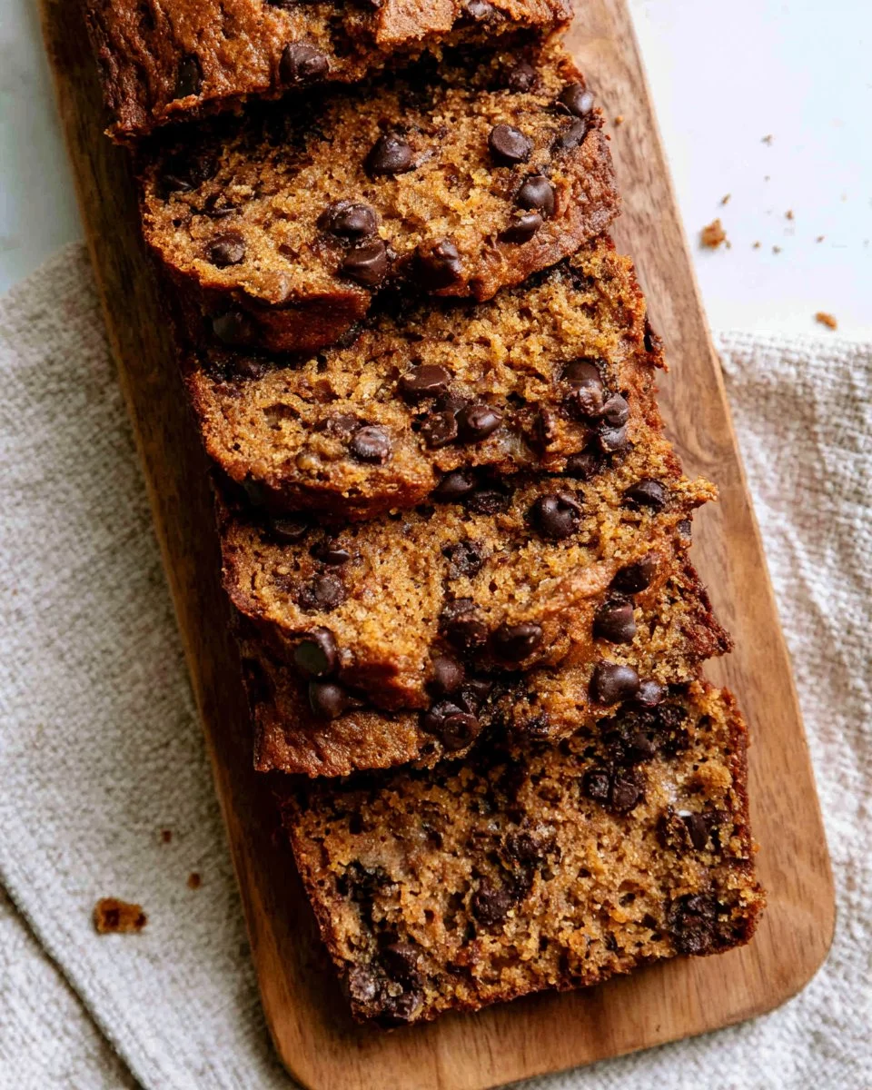 Slice of oat flour banana bread on a plate with bananas and oats