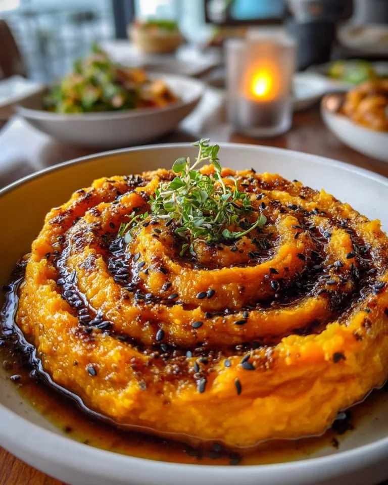 Creamy roasted garlic mashed butternut squash dish