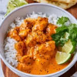 Delicious slow cooker curry chicken garnished with fresh herbs