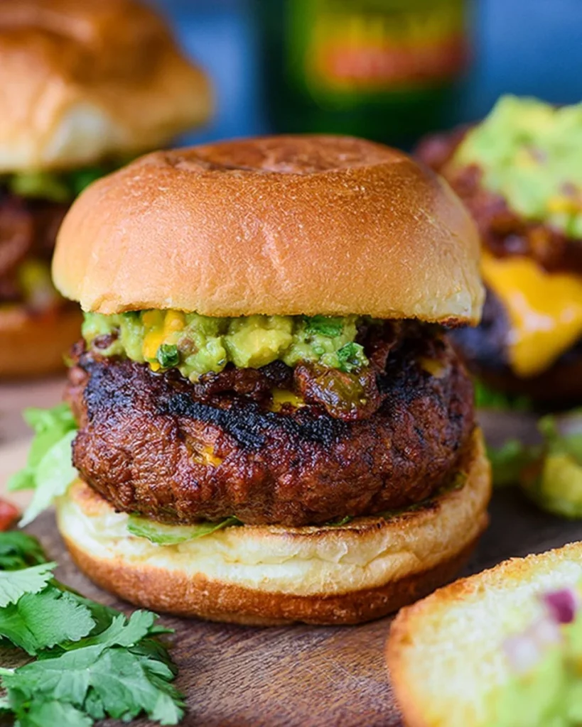 Juicy Southwest Chorizo Burgers grilled to perfection
