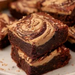Delicious tahini brownies with a rich, fudgy texture