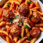 Zucchini Turkey Meatballs served on a plate with fresh parsley garnish