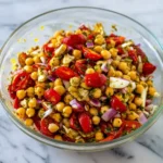 15-Minute Mediterranean Chickpea Salad with fresh vegetables and herbs