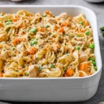 Delicious Chicken Pot Pie Casserole with flaky crust and savory filling