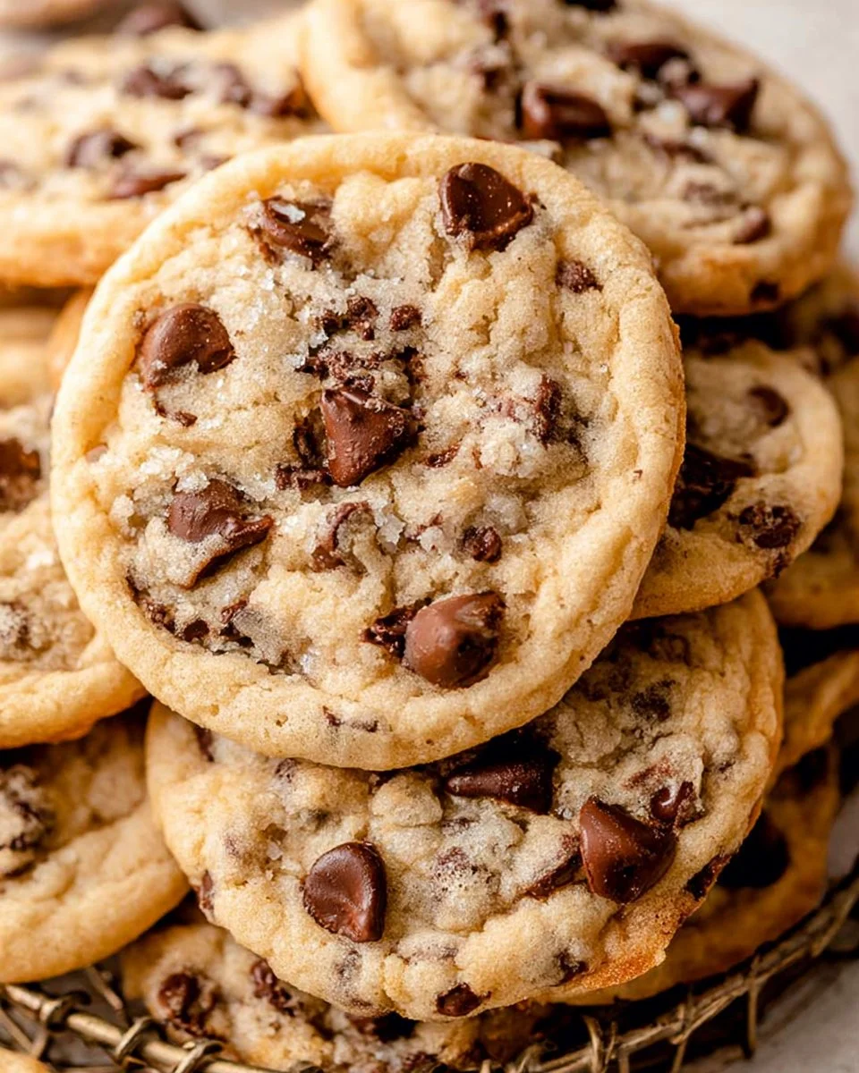 Chocolate chip cookies made without brown sugar, freshly baked and delicious.