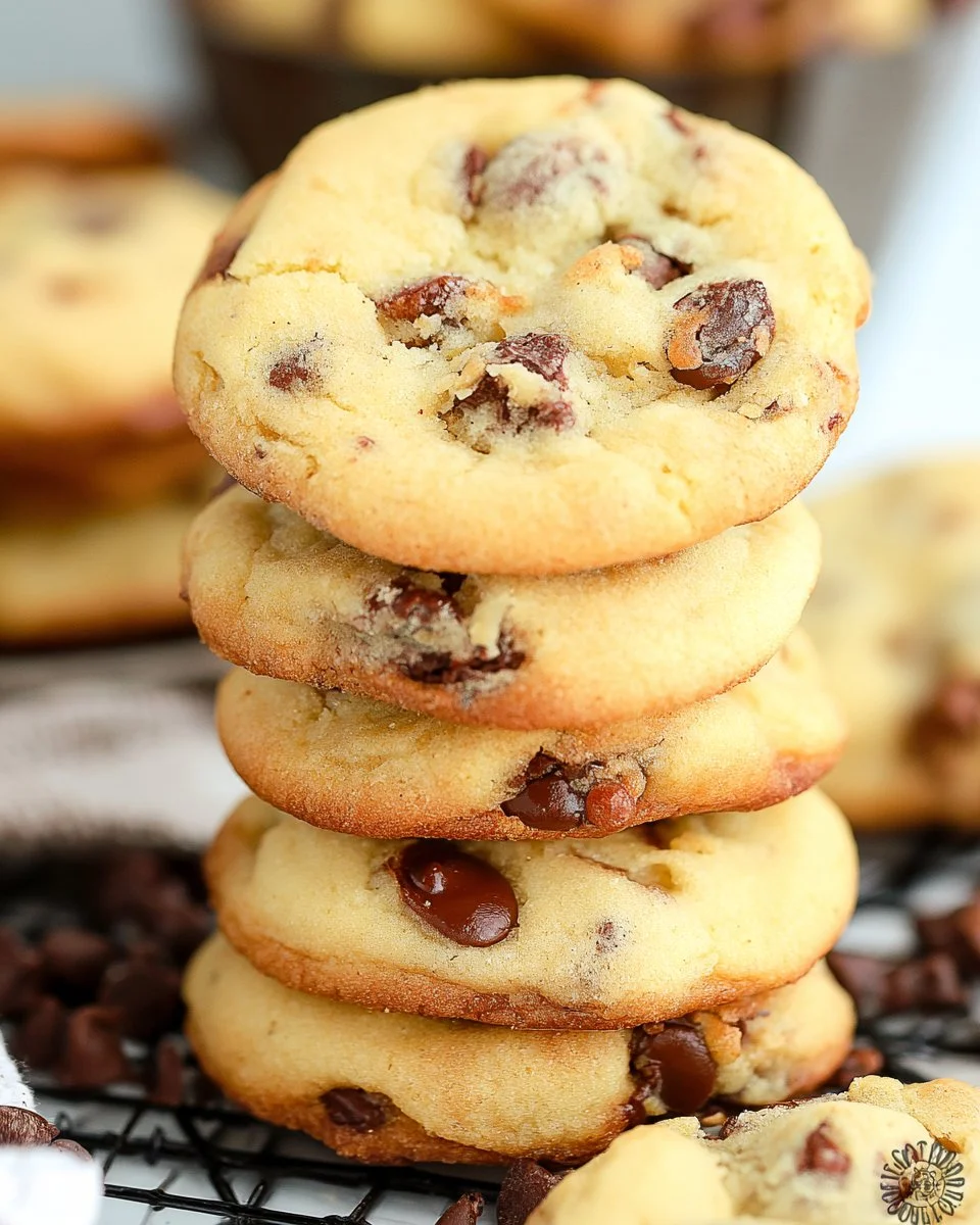 Chocolate chip cookies made without brown sugar on a baking tray.