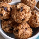 Easy almond butter energy balls made with 5 simple ingredients
