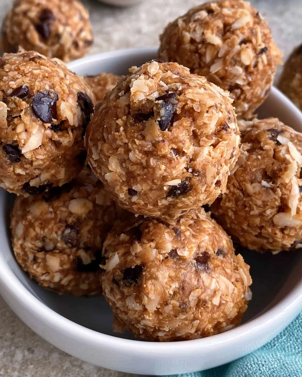 Easy almond butter energy balls made with 5 simple ingredients