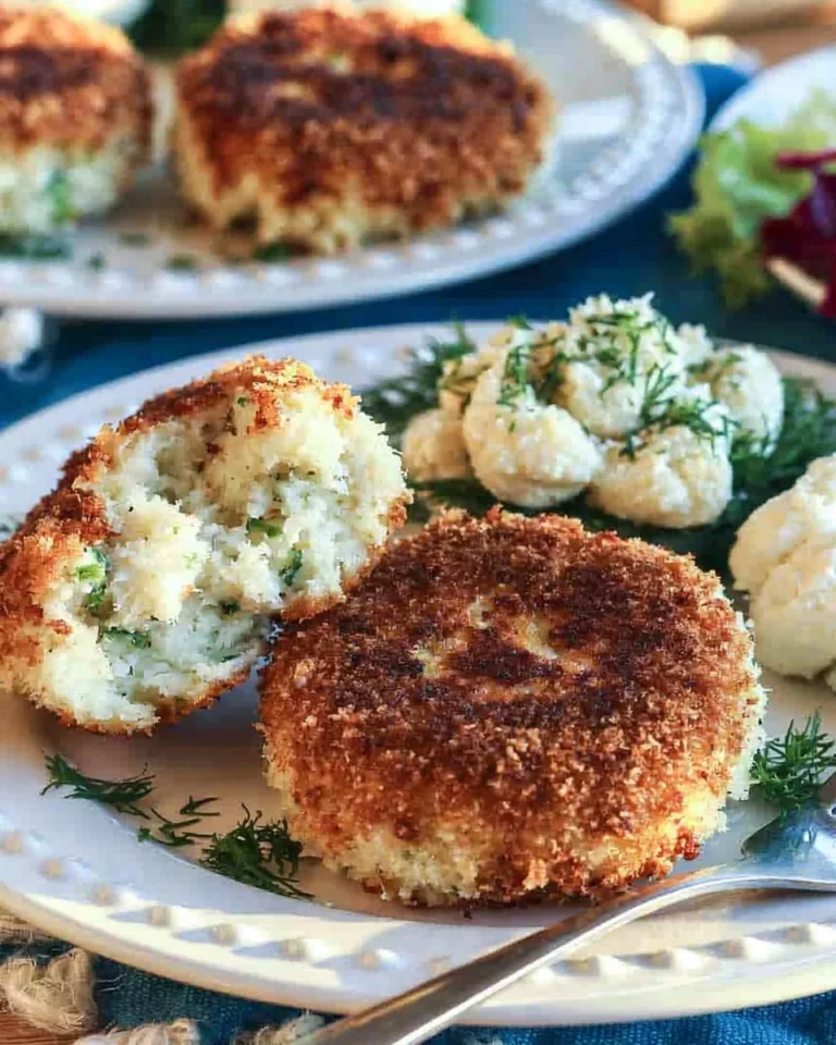 Deliciously golden brown fish cakes served with a side of lemon.