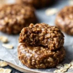 Delicious no bake protein cookies arranged on a plate for a healthy snack.