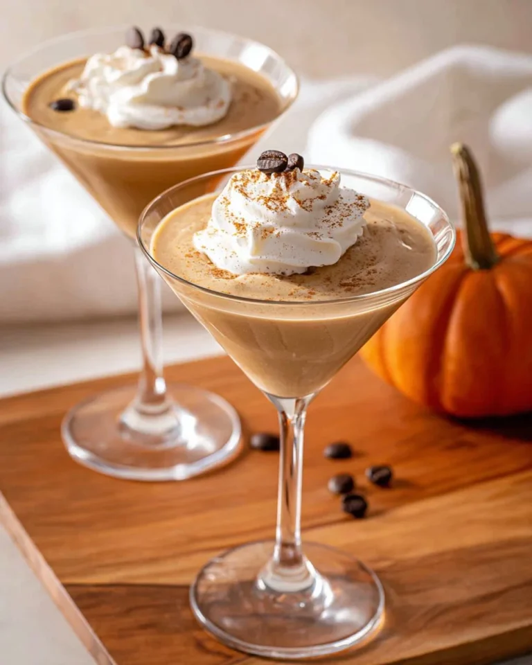 Delicious Pumpkin Espresso Martini served in a stylish glass