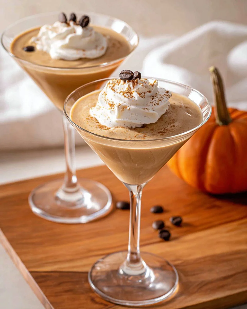 Delicious Pumpkin Espresso Martini served in a stylish glass