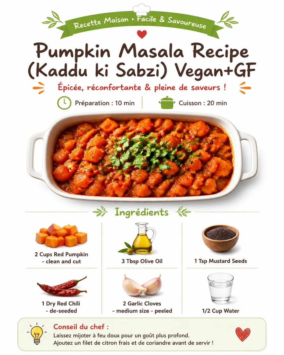 A bowl of vegan Pumpkin Masala dish, showcasing vibrant flavors and spices.