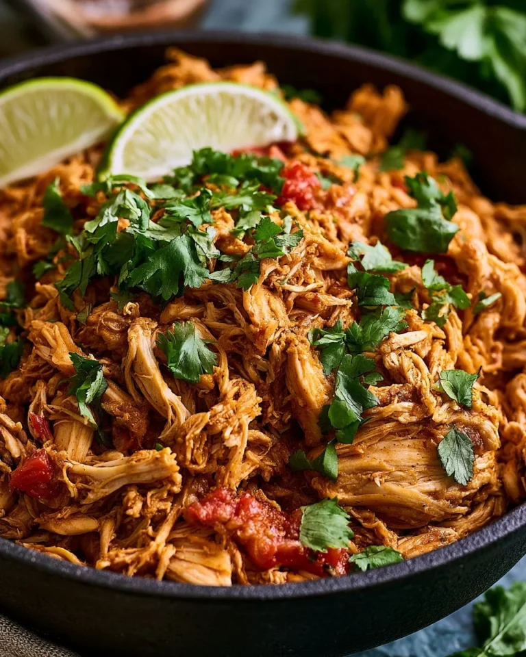 Delicious Slow Cooker Mexican Shredded Chicken served in a bowl